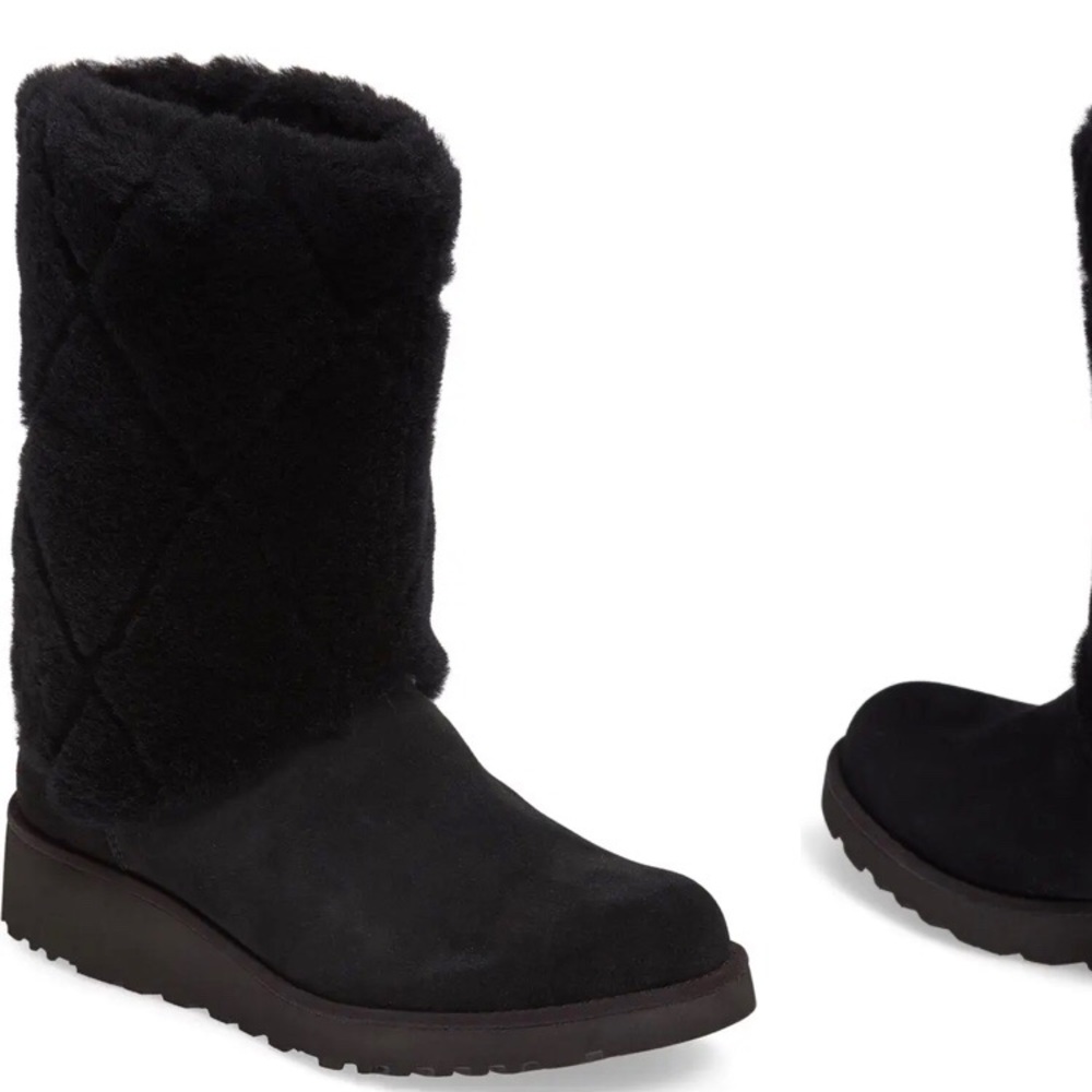 ❤️UGG ARIELLA LUXE DIAMOND TREADLITE BLACK EUC - Picture 3 of 16